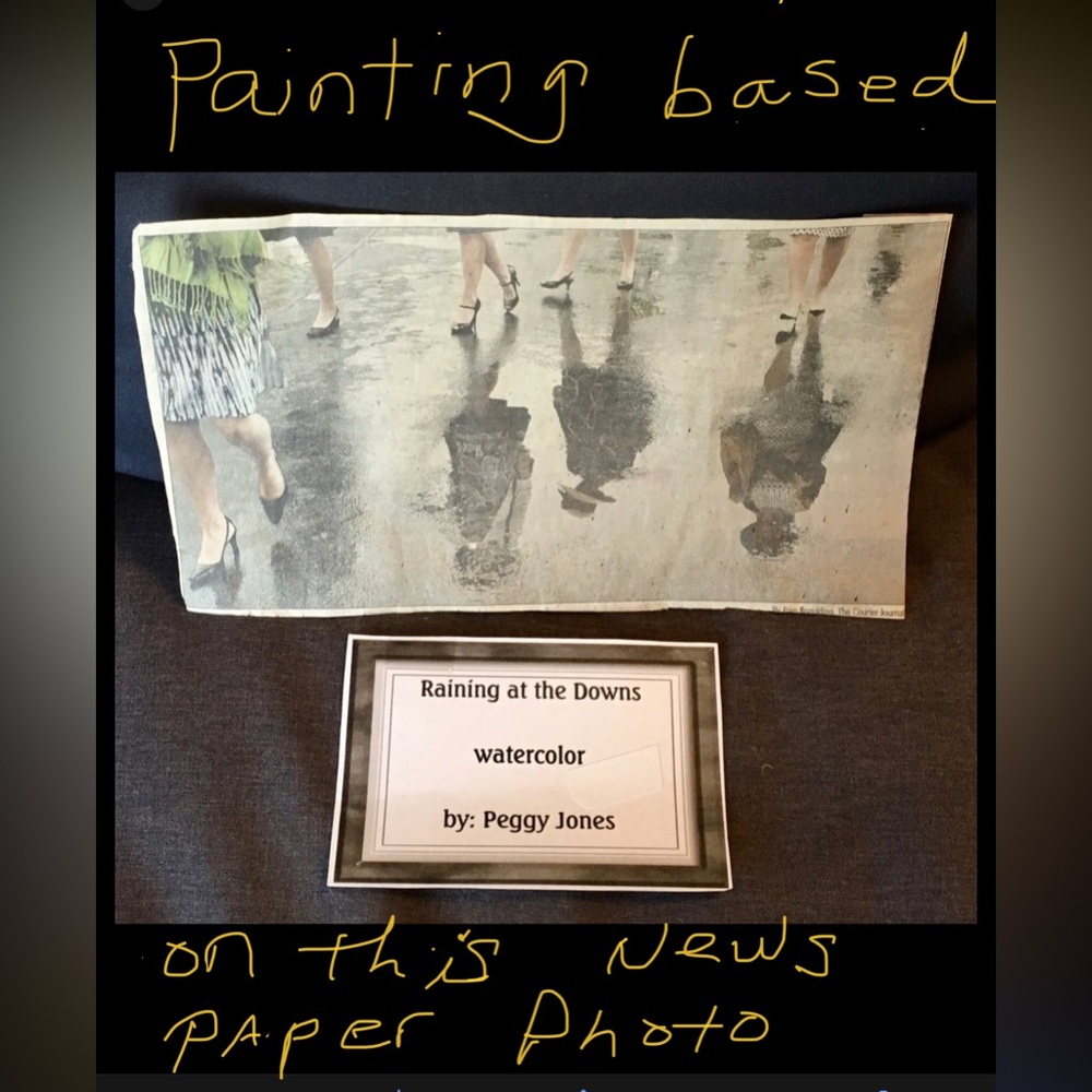 HAND CRAFTED Original watercolor painting by PJones based off KY DERBY photo - Picture 9 of 13
